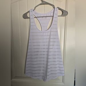 ZYIA White Striped Tank Top XXL